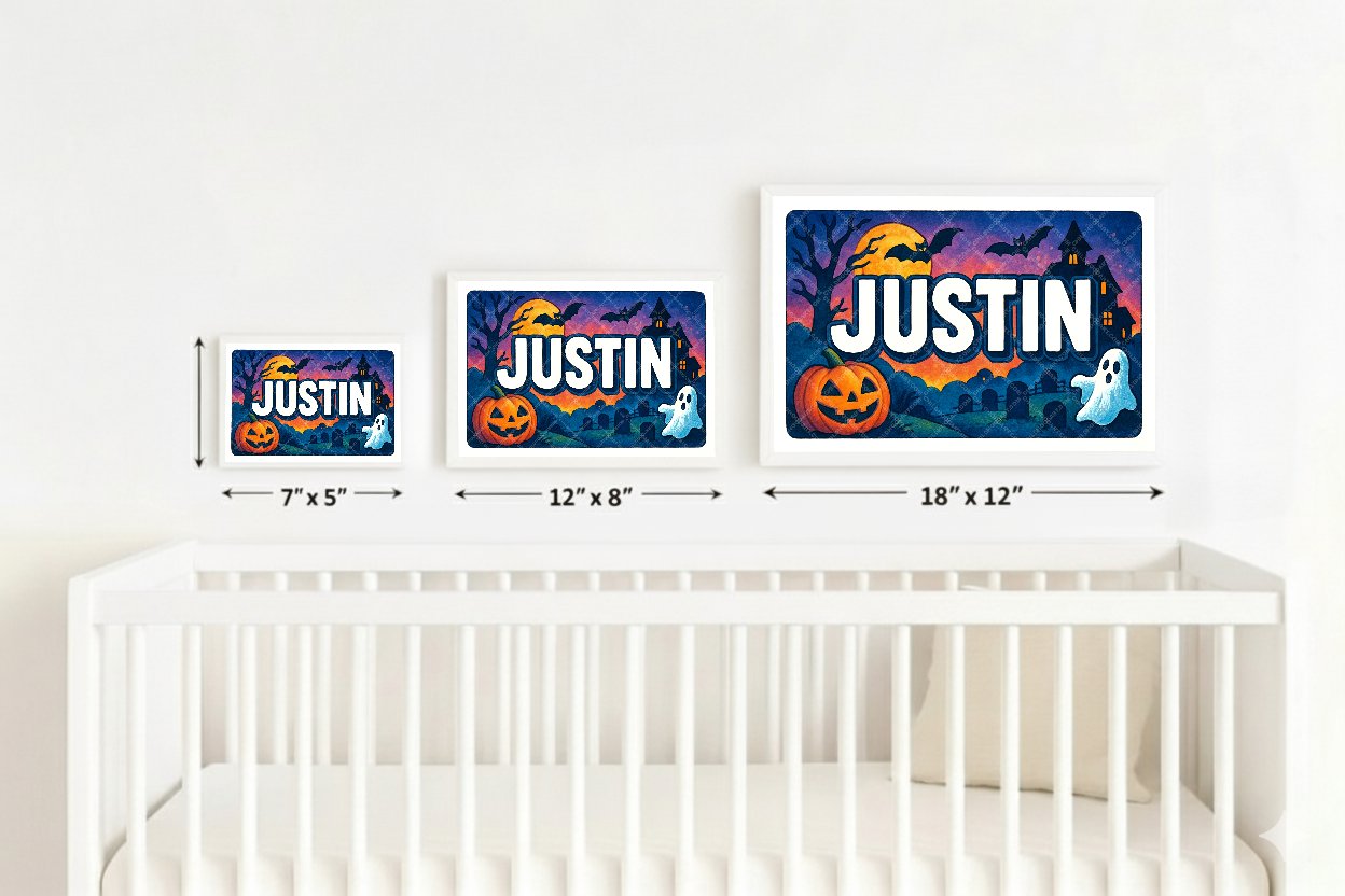 Personalized name art for Justin