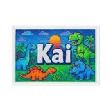Kai Name Art - Dinosaur Adventure personalized wall print for kids