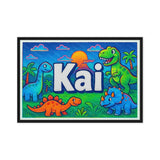 Kai Name Art - Dinosaur Adventure personalized wall print for kids