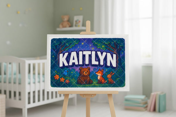 Kaitlyn’s Personalized Forest Friends Art