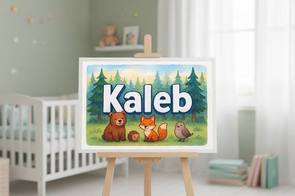 Kaleb’s Personalized Forest Friends Art