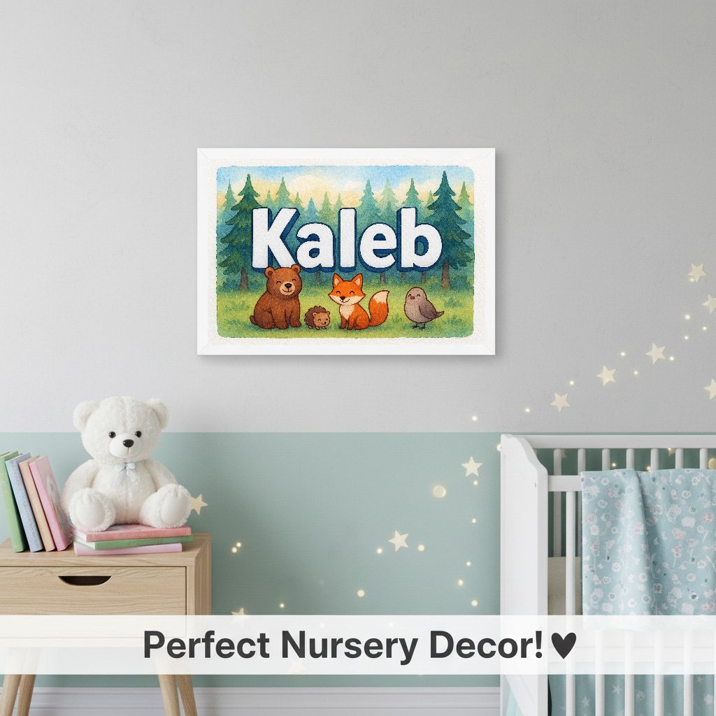 Personalized name art for Kaleb