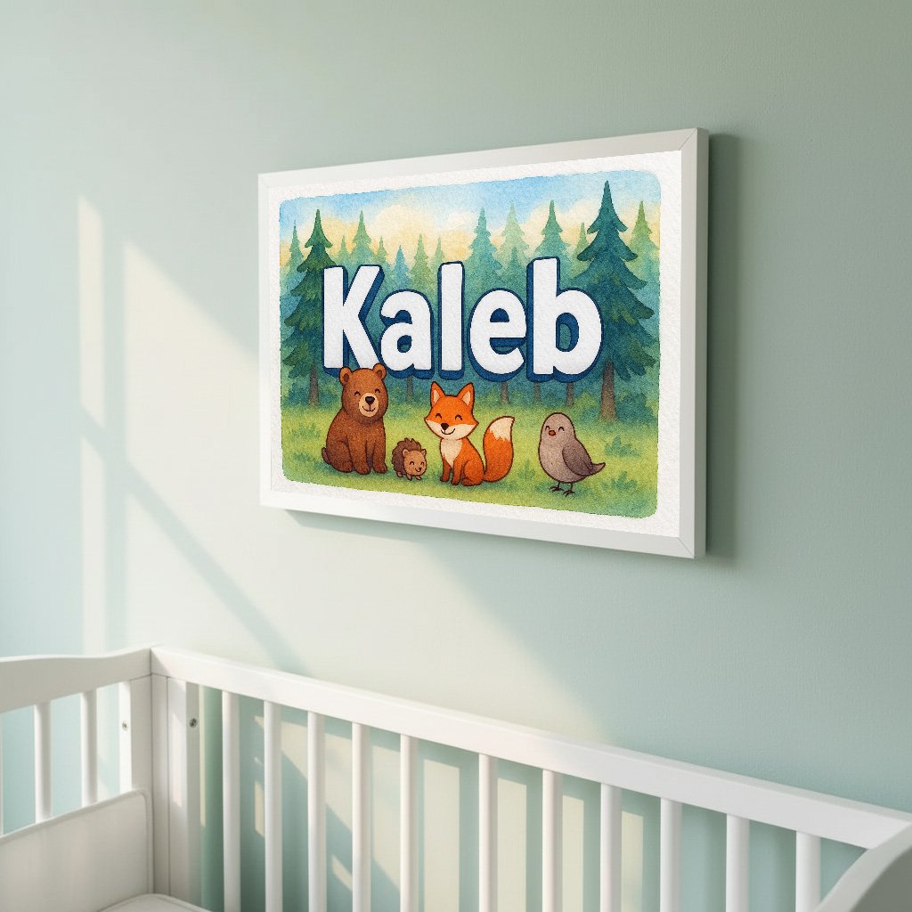 Personalized name art for Kaleb