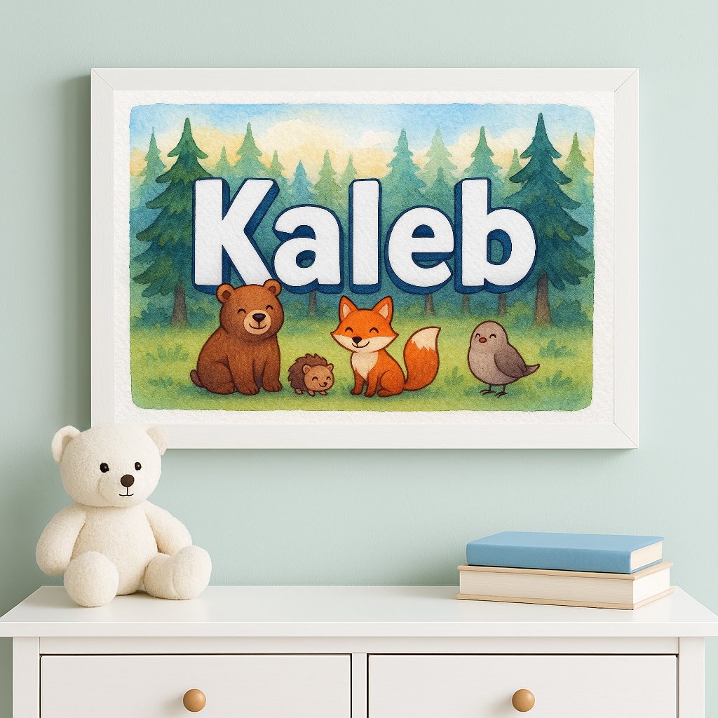 Personalized name art for Kaleb