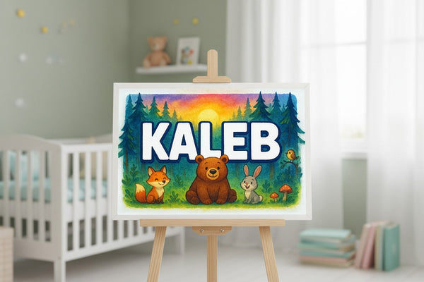 Kaleb’s Personalized Forest Friends Art