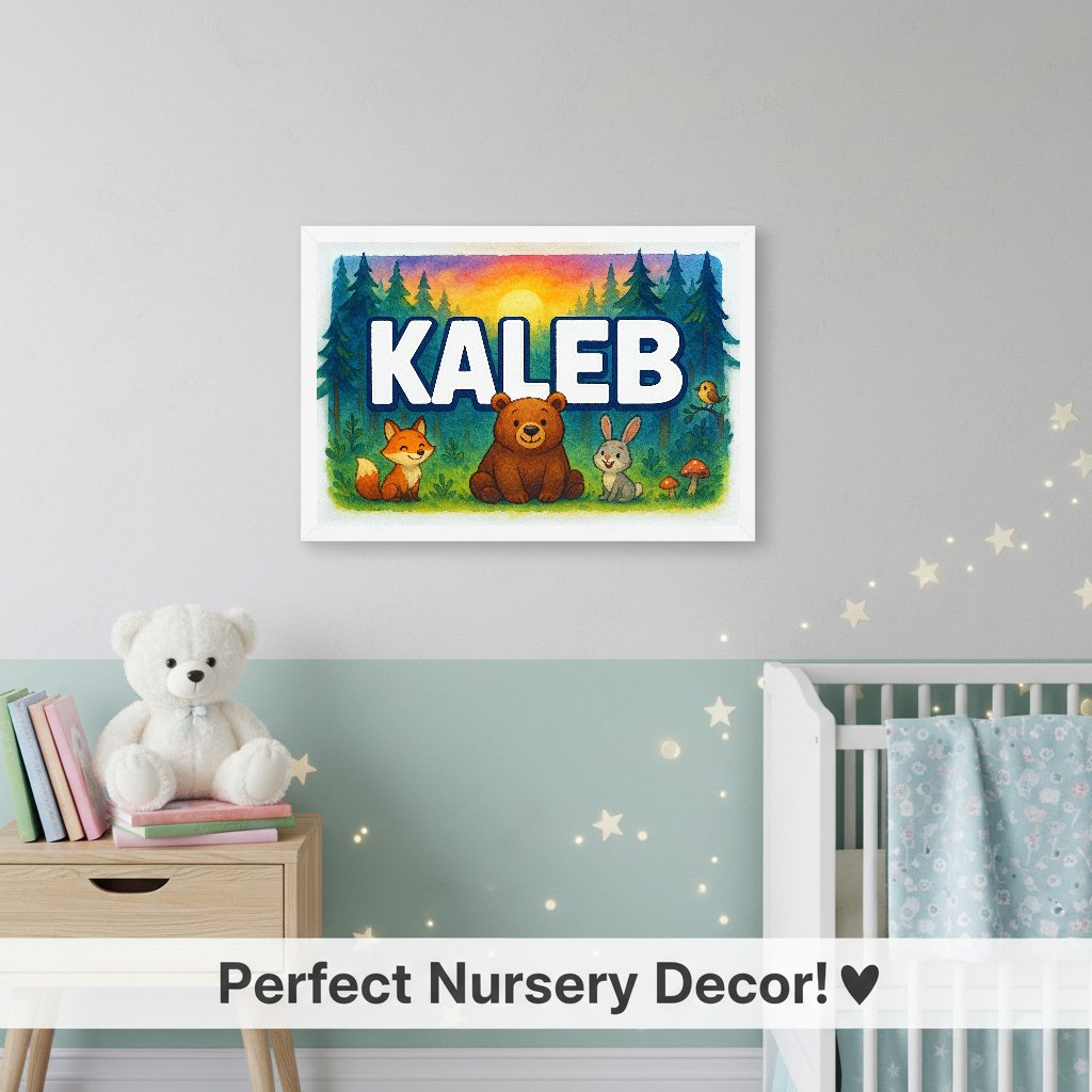 Personalized name art for Kaleb