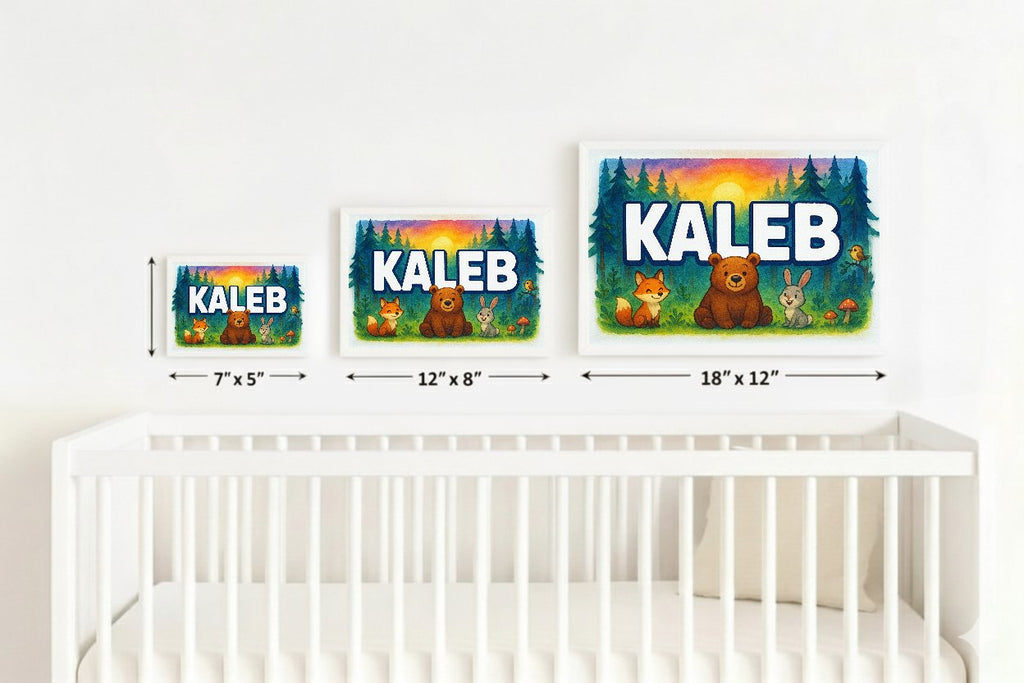 Personalized name art for Kaleb