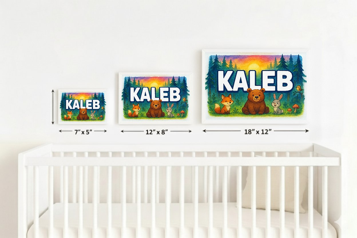 Personalized name art for Kaleb