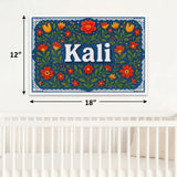 Kali Name Art - Floral Farmhouse personalized wall print for kids