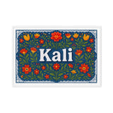 Kali Name Art - Floral Farmhouse personalized wall print for kids