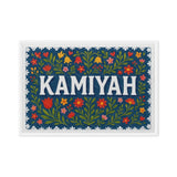 Kamiyah Name Art - Floral Farmhouse personalized wall print for kids