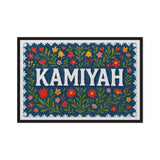 Kamiyah Name Art - Floral Farmhouse personalized wall print for kids