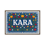 Kara Name Art - Floral Farmhouse personalized wall print for kids