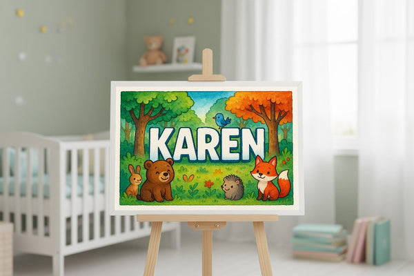 Karen’s Personalized Forest Friends Art
