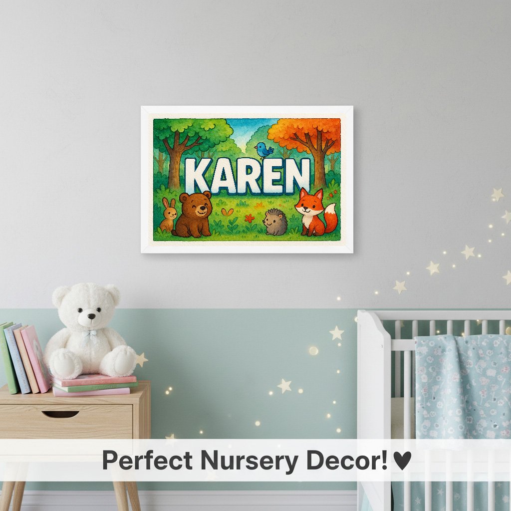 Personalized name art for Karen