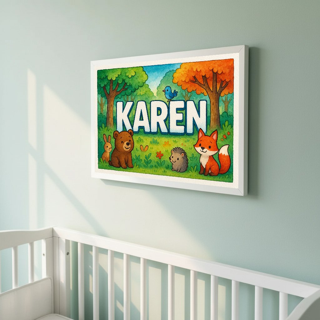 Personalized name art for Karen