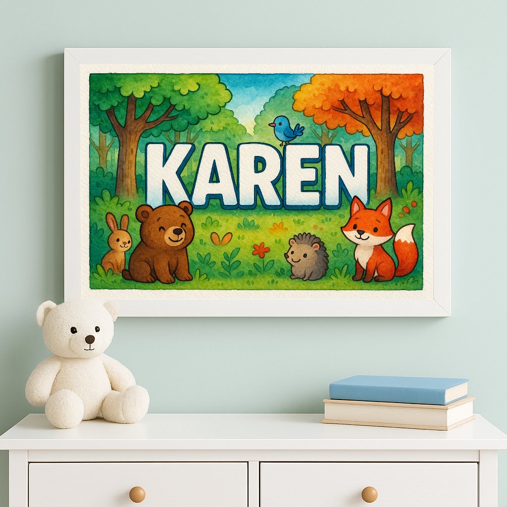 Personalized name art for Karen