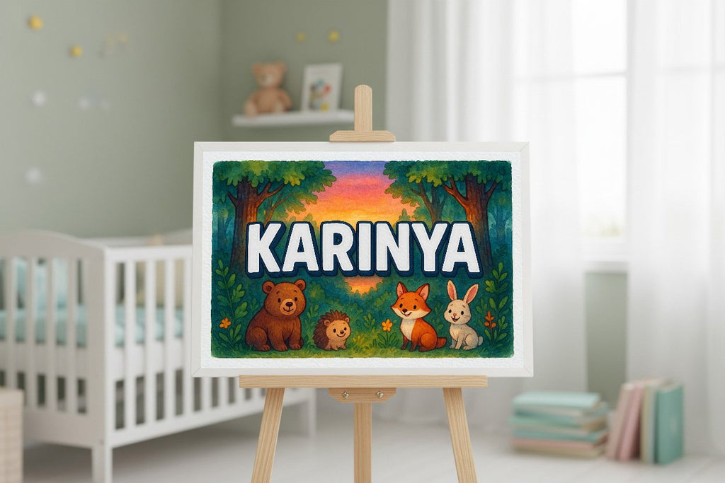 Personalized name art for Karinya