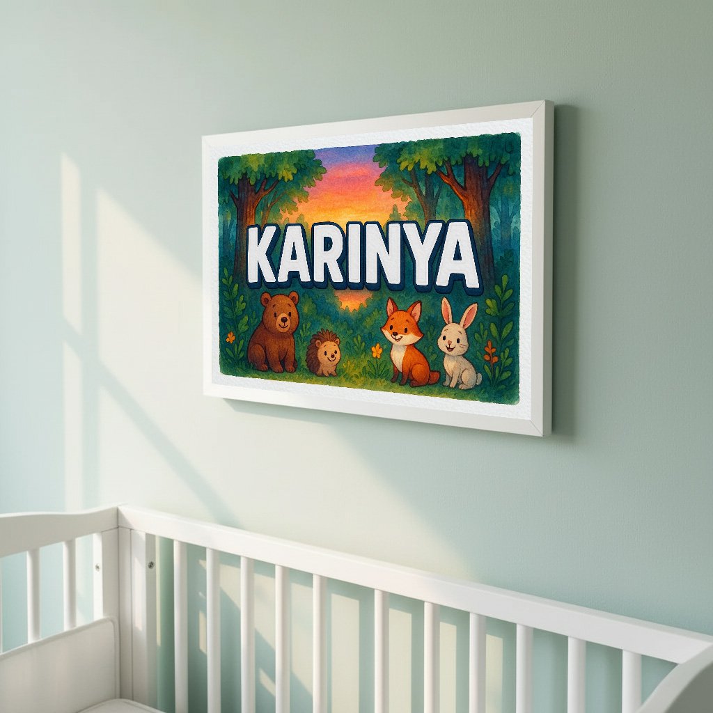 Personalized name art for Karinya