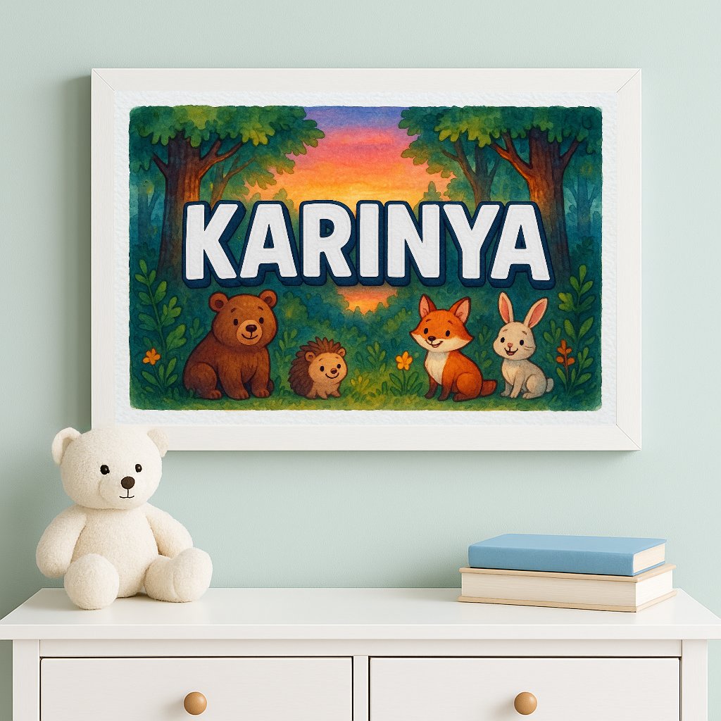 Personalized name art for Karinya