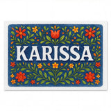 Karissa Name Art - Floral Farmhouse personalized wall print for kids