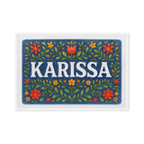 Karissa Name Art - Floral Farmhouse personalized wall print for kids