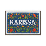 Karissa Name Art - Floral Farmhouse personalized wall print for kids