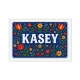 Kasey Name Art - Floral Farmhouse personalized wall print for kids