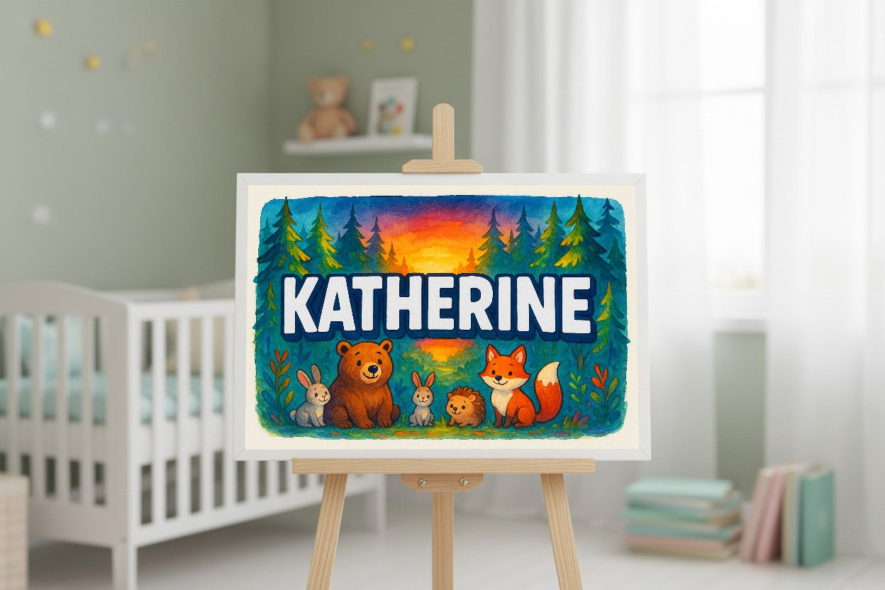 Personalized name art for Katherine