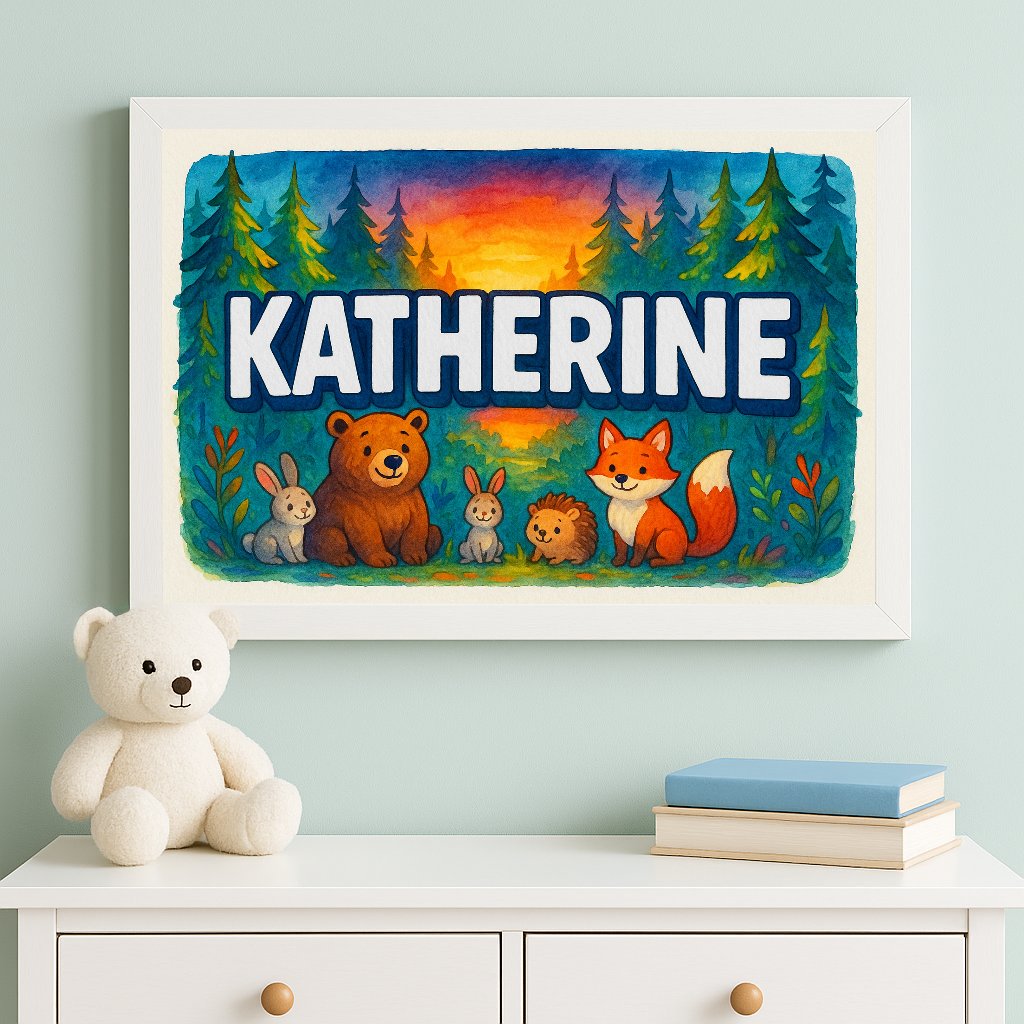 Personalized name art for Katherine