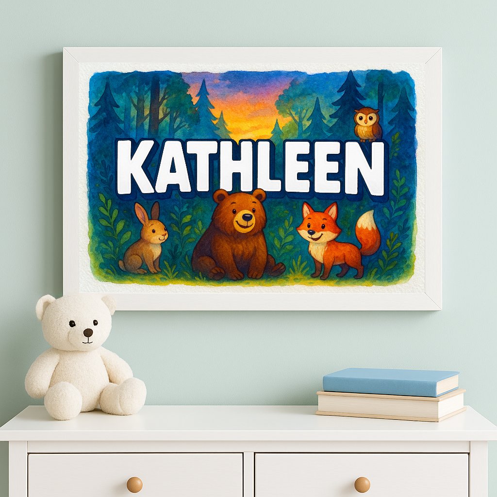 Personalized name art for Kathleen