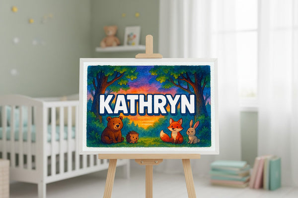 Kathryn’s Personalized Forest Friends Art