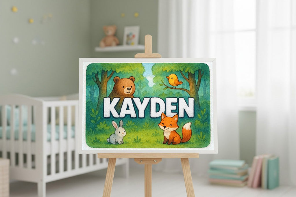 Personalized name art for Kayden