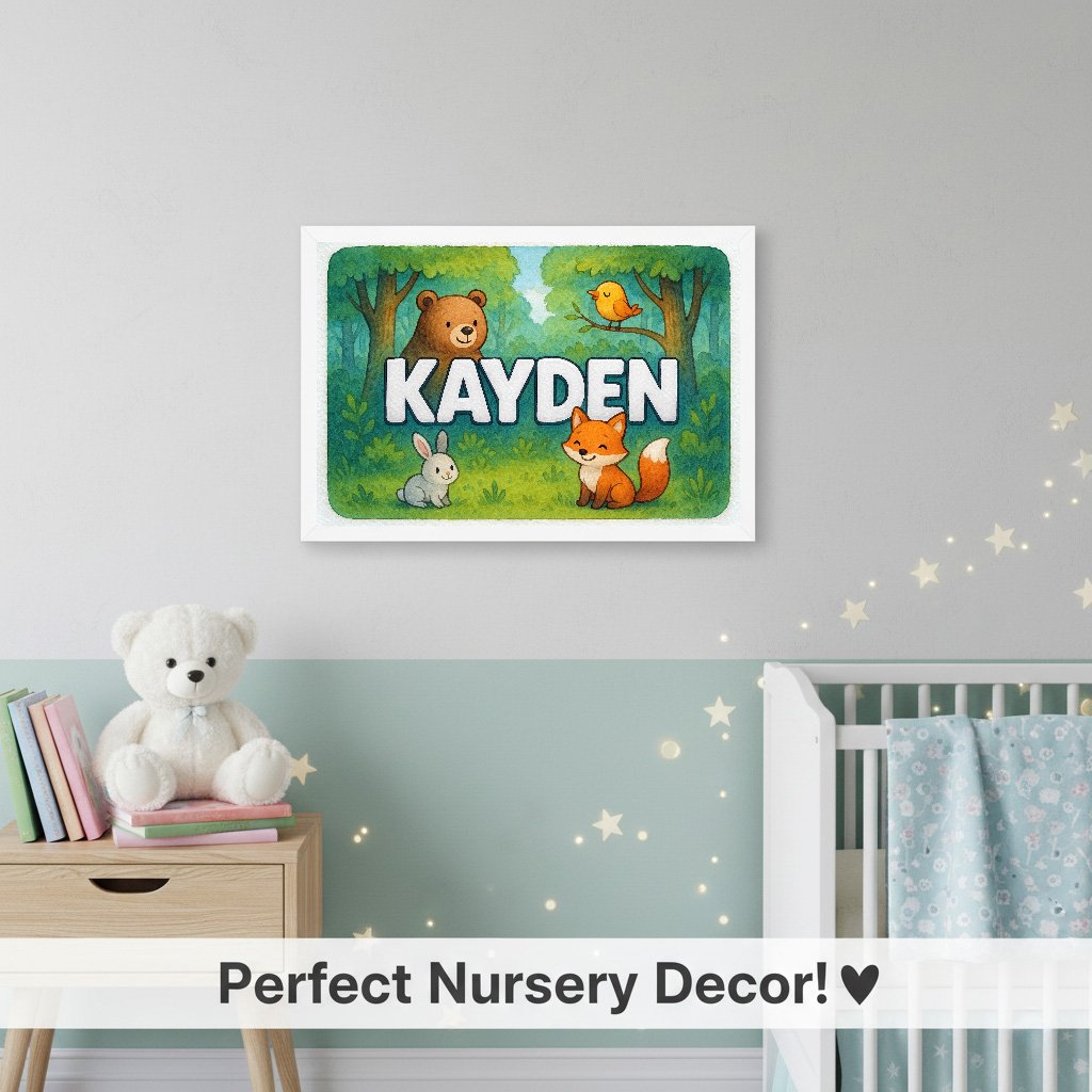 Personalized name art for Kayden