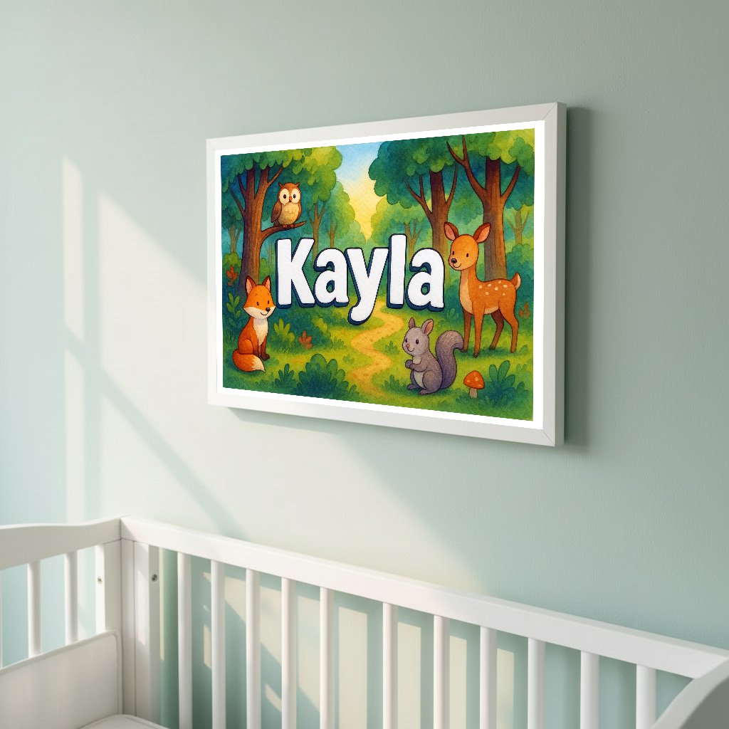 Personalized name art for Kayla