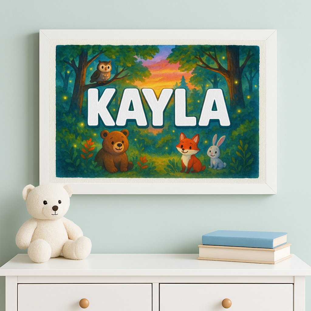 Personalized name art for Kayla