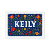 Keily Name Art - Floral Farmhouse personalized wall print for kids