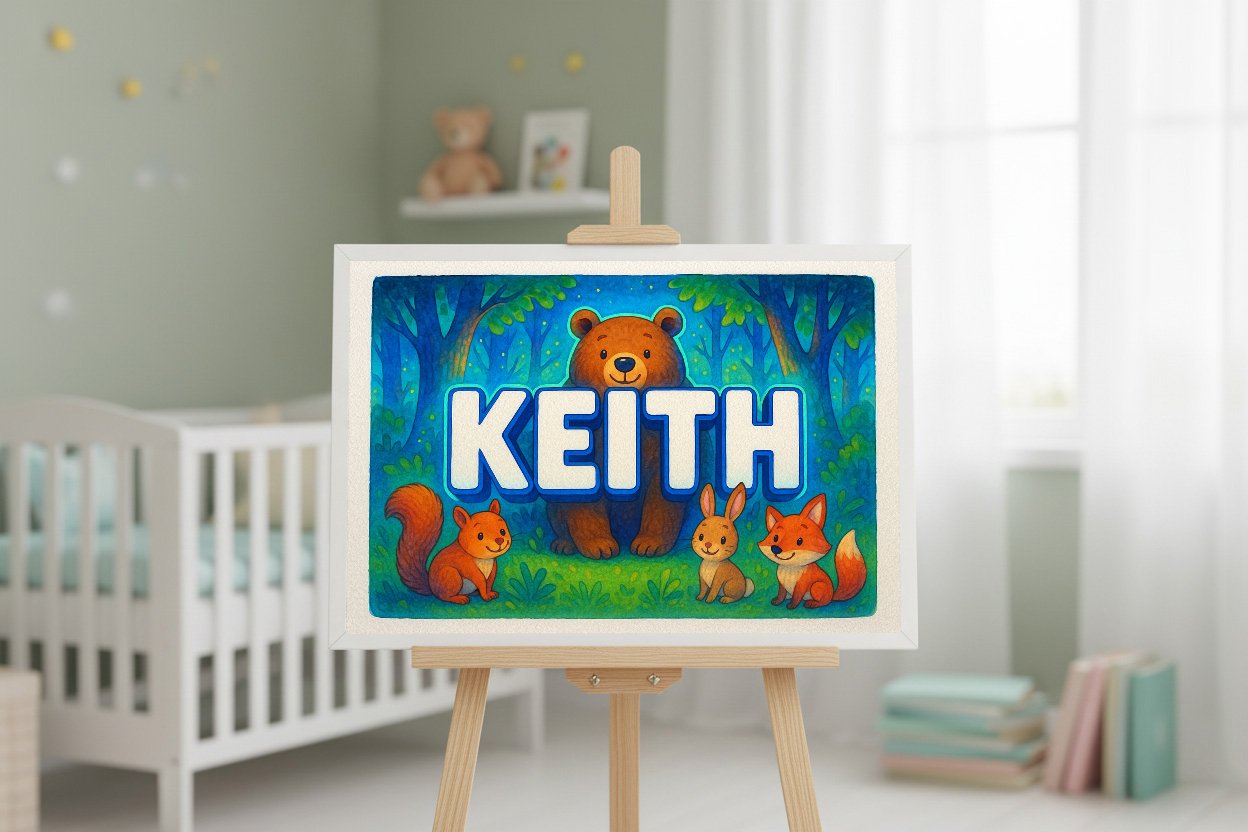 Personalized name art for Keith