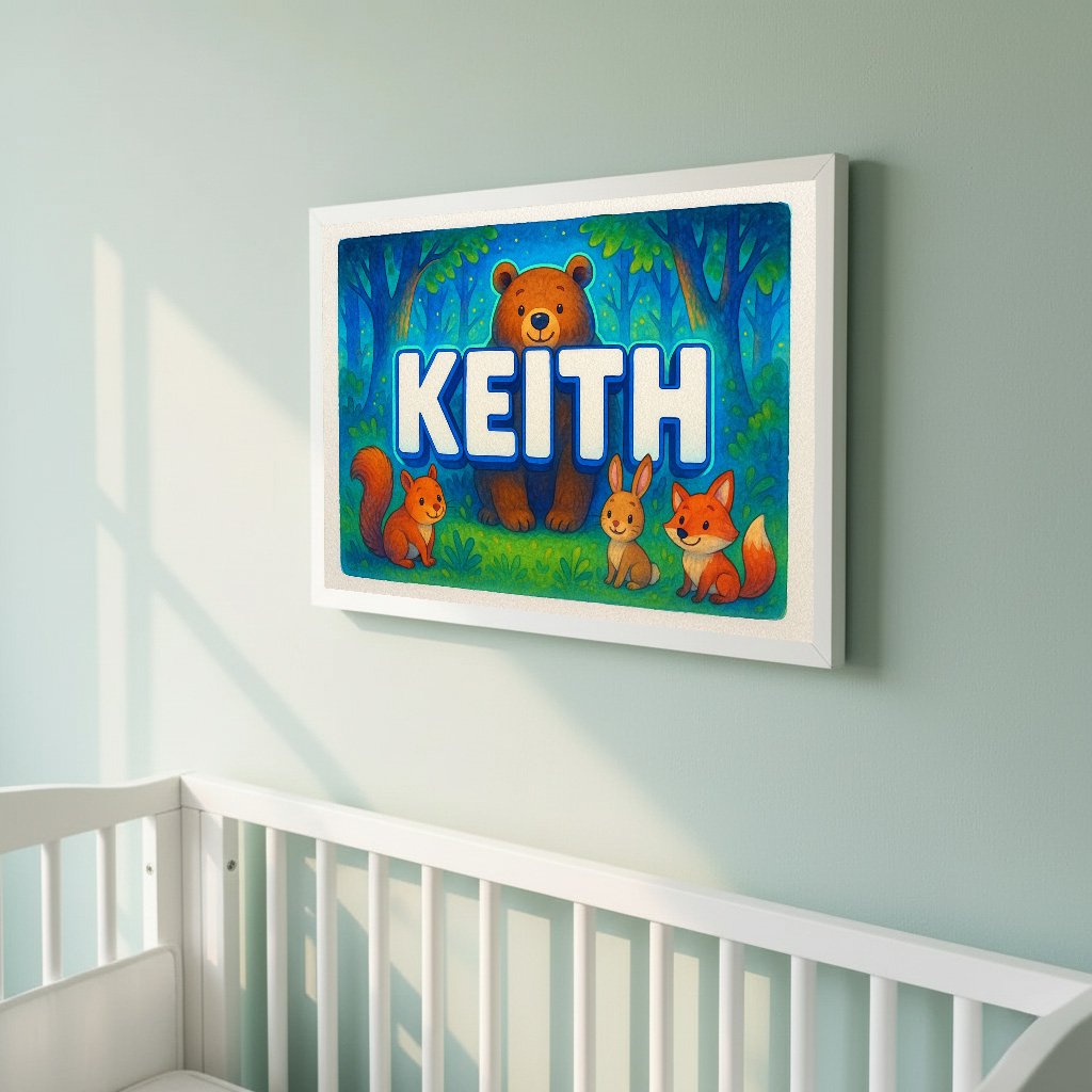 Personalized name art for Keith