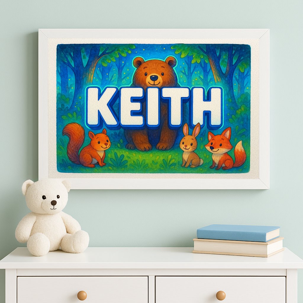 Personalized name art for Keith