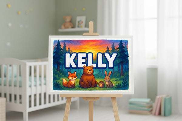 Kelly’s Personalized Forest Friends Art
