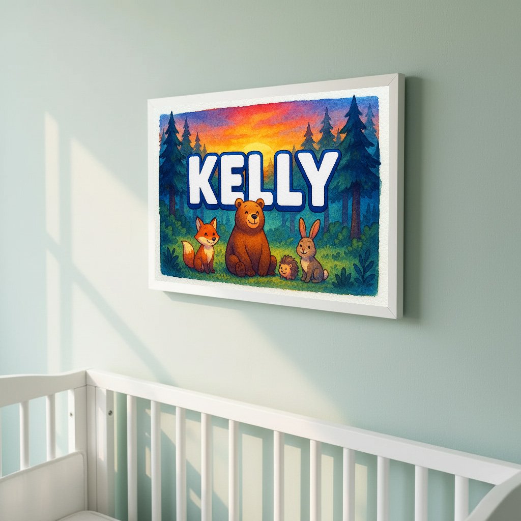 Personalized name art for Kelly