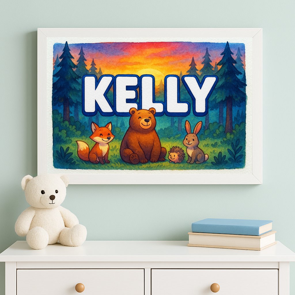Personalized name art for Kelly