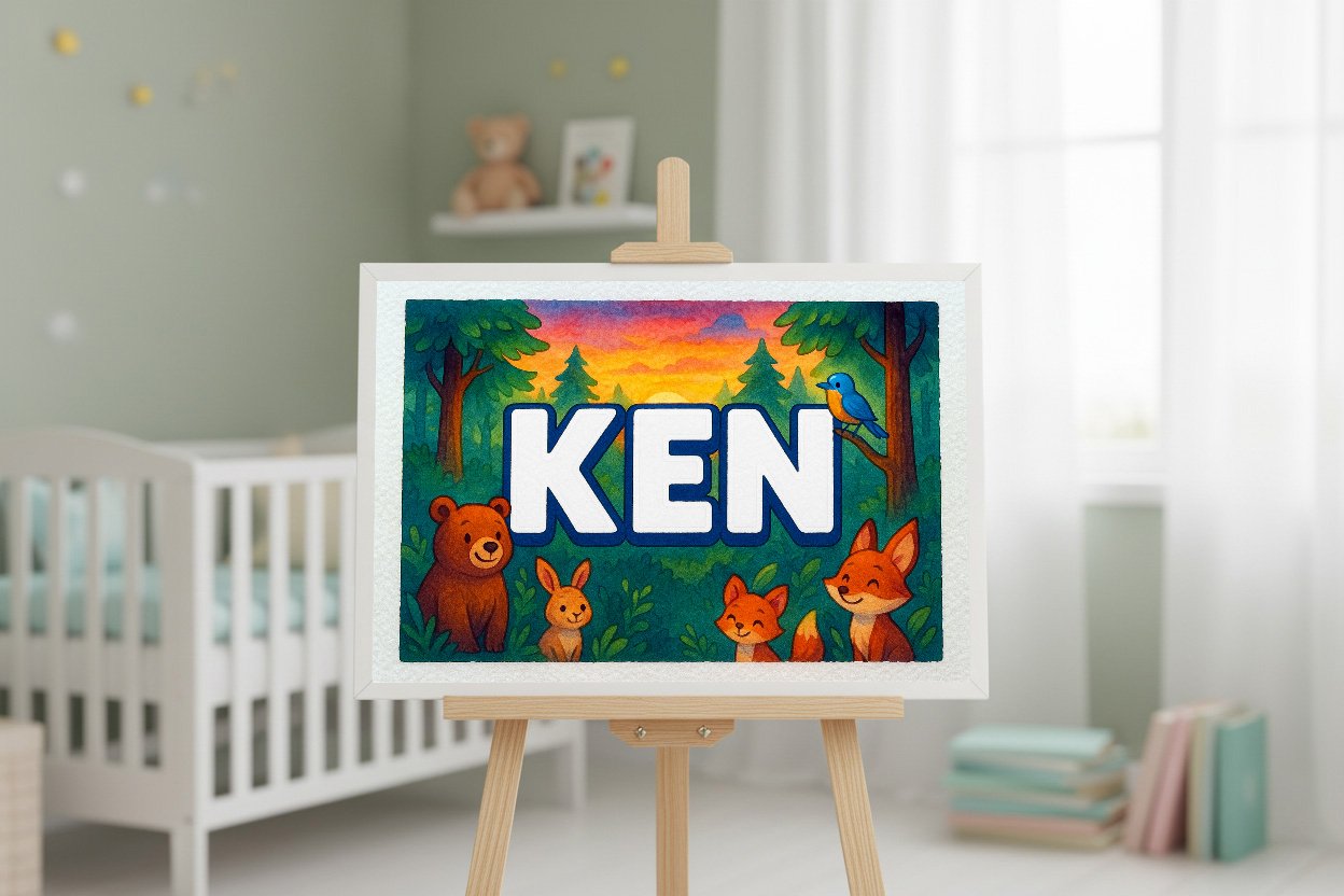 Personalized name art for Ken
