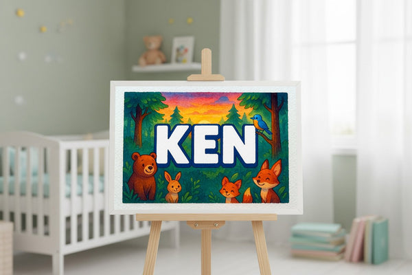 Ken’s Personalized Forest Friends Art