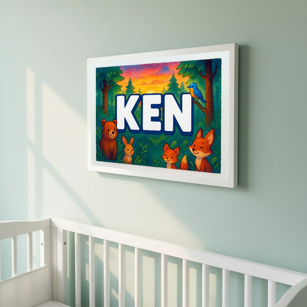 Personalized name art for Ken