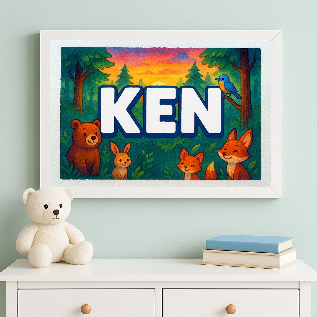 Personalized name art for Ken