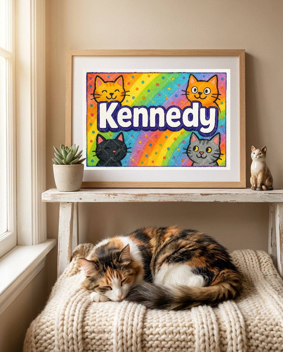 Personalized name art for Kennedy