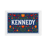 Kennedy Name Art - Floral Farmhouse personalized wall print for kids