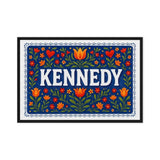 Kennedy Name Art - Floral Farmhouse personalized wall print for kids